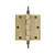 Nostalgic Warehouse - 3.5" Steeple Tip Residential Hinge with Square Corners in Antique Brass - STEHNG - 746076