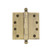 Nostalgic Warehouse - 4" Ball Tip Heavy Duty Hinge with Square Corners in Antique Brass - BALHNG - 728369