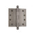 Nostalgic Warehouse - 4" Ball Tip Heavy Duty Hinge with Square Corners in Antique Pewter - BALHNG - 728370