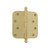 Nostalgic Warehouse - 4" Ball Tip Residential Hinge with 5/8" Radius Corners in Polished Brass - BALHNG - 728366