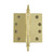 Nostalgic Warehouse - 4" Steeple Tip Heavy Duty Hinge with Square Corners in Polished Brass - STEHNG - 746101