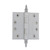 Nostalgic Warehouse - 4" Steeple Tip Heavy Duty Hinge with Square Corners in Satin Nickel - STEHNG - 746102