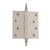 Nostalgic Warehouse - 4" Steeple Tip Residential Hinge with Square Corners in Satin Nickel - STEHNG - 746095