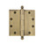 Nostalgic Warehouse - 4.5" Ball Tip Heavy Duty Hinge with Square Corners in Antique Brass - BALHNG - 728375