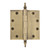 Nostalgic Warehouse - 4.5" Steeple Tip Heavy Duty Hinge with Square Corners in Antique Brass - STEHNG - 746104