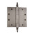 Nostalgic Warehouse - 4.5" Steeple Tip Heavy Duty Hinge with Square Corners in Antique Pewter - STEHNG - 746105