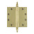 Nostalgic Warehouse - 4.5" Steeple Tip Heavy Duty Hinge with Square Corners in Polished Brass - STEHNG - 746108