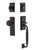 Grandeur Hardware - Fifth Avenue Plate F Grip Entry Set Fifth Avenue Knob in Timeless Bronze - FAVFAV - 819027