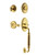 Grandeur Hardware - Georgetown Plate F Grip Entry Set Georgetown Lever in Lifetime Brass - GEOGEO - 833021