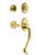 Grandeur Hardware - Georgetown Plate S Grip Entry Set Georgetown Lever in Lifetime Brass - GEOGEO - 833022