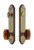 Grandeur Hardware - Hardware Arc Tall Plate Complete Entry Set with Baguette Amber Knob in Vintage Brass - ARCBCA - 839305