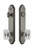 Grandeur Hardware - Hardware Arc Tall Plate Complete Entry Set with Baguette Clear Crystal Knob in Antique Pewter - ARCBCC - 839311