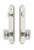 Grandeur Hardware - Hardware Arc Tall Plate Complete Entry Set with Baguette Clear Crystal Knob in Polished Nickel - ARCBCC - 839325