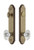 Grandeur Hardware - Hardware Arc Tall Plate Complete Entry Set with Biarritz Knob in Vintage Brass - ARCBIA - 839372