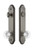 Grandeur Hardware - Hardware Arc Tall Plate Complete Entry Set with Bordeaux Knob in Antique Pewter - ARCBOR - 839373