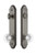 Grandeur Hardware - Hardware Arc Tall Plate Complete Entry Set with Bordeaux Knob in Antique Pewter - ARCBOR - 839375