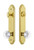 Grandeur Hardware - Hardware Arc Tall Plate Complete Entry Set with Bordeaux Knob in Lifetime Brass - ARCBOR - 839381