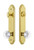 Grandeur Hardware - Hardware Arc Tall Plate Complete Entry Set with Bordeaux Knob in Lifetime Brass - ARCBOR - 839384
