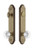 Grandeur Hardware - Hardware Arc Tall Plate Complete Entry Set with Bordeaux Knob in Vintage Brass - ARCBOR - 839402