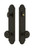 Grandeur Hardware - Hardware Arc Tall Plate Complete Entry Set with Bouton Knob in Timeless Bronze - ARCBOU - 839429