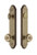 Grandeur Hardware - Hardware Arc Tall Plate Complete Entry Set with Bouton Knob in Vintage Brass - ARCBOU - 839434