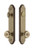 Grandeur Hardware - Hardware Arc Tall Plate Complete Entry Set with Bouton Knob in Vintage Brass - ARCBOU - 839436