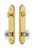 Grandeur Hardware - Hardware Arc Tall Plate Complete Entry Set with Burgundy Knob in Lifetime Brass - ARCBUR - 839446