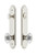 Grandeur Hardware - Hardware Arc Tall Plate Complete Entry Set with Burgundy Knob in Polished Nickel - ARCBUR - 839454