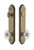 Grandeur Hardware - Hardware Arc Tall Plate Complete Entry Set with Burgundy Knob in Vintage Brass - ARCBUR - 839466