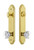 Grandeur Hardware - Hardware Arc Tall Plate Complete Entry Set with Chambord Knob in Lifetime Brass - ARCCHM - 839477