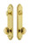 Grandeur Hardware - Hardware Arc Tall Plate Complete Entry Set with Circulaire Knob in Lifetime Brass - ARCCIR - 839509