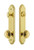 Grandeur Hardware - Hardware Arc Tall Plate Complete Entry Set with Circulaire Knob in Lifetime Brass - ARCCIR - 839510