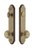 Grandeur Hardware - Hardware Arc Tall Plate Complete Entry Set with Circulaire Knob in Vintage Brass - ARCCIR - 839531