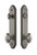 Grandeur Hardware - Hardware Arc Tall Plate Complete Entry Set with Eden Prairie Knob in Antique Pewter - ARCEDN - 839536