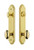 Grandeur Hardware - Hardware Arc Tall Plate Complete Entry Set with Eden Prairie Knob in Lifetime Brass - ARCEDN - 839544