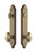 Grandeur Hardware - Hardware Arc Tall Plate Complete Entry Set with Eden Prairie Knob in Vintage Brass - ARCEDN - 839563