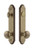 Grandeur Hardware - Hardware Arc Tall Plate Complete Entry Set with Fifth Avenue Knob in Vintage Brass - ARCFAV - 839594