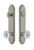 Grandeur Hardware - Hardware Arc Tall Plate Complete Entry Set with Fontainebleau Knob in Satin Nickel - ARCFON - 839620