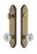 Grandeur Hardware - Hardware Arc Tall Plate Complete Entry Set with Fontainebleau Knob in Vintage Brass - ARCFON - 839627