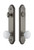 Grandeur Hardware - Hardware Arc Tall Plate Complete Entry Set with Hyde Park Knob in Antique Pewter - ARCHYD - 839663