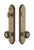 Grandeur Hardware - Hardware Arc Tall Plate Complete Entry Set with Parthenon Knob in Vintage Brass - ARCPAR - 839721