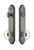 Grandeur Hardware - Hardware Arc Tall Plate Complete Entry Set with Provence Knob in Antique Pewter - ARCPRO - 839725