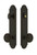 Grandeur Hardware - Hardware Arc Tall Plate Complete Entry Set with Soleil Knob in Timeless Bronze - ARCSOL - 839784