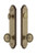 Grandeur Hardware - Hardware Arc Tall Plate Complete Entry Set with Soleil Knob in Vintage Brass - ARCSOL - 839785