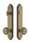 Grandeur Hardware - Hardware Arc Tall Plate Complete Entry Set with Soleil Knob in Vintage Brass - ARCSOL - 839786