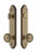 Grandeur Hardware - Hardware Arc Tall Plate Complete Entry Set with Soleil Knob in Vintage Brass - ARCSOL - 839788