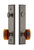 Grandeur Hardware - Hardware Carre Tall Plate Complete Entry Set with Baguette Amber Knob in Antique Pewter - CARBCA - 839855