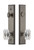 Grandeur Hardware - Hardware Carre Tall Plate Complete Entry Set with Baguette Clear Crystal Knob in Antique Pewter - CARBCC - 839885