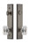 Grandeur Hardware - Hardware Carre Tall Plate Complete Entry Set with Baguette Clear Crystal Knob in Antique Pewter - CARBCC - 839887