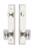 Grandeur Hardware - Hardware Carre Tall Plate Complete Entry Set with Baguette Clear Crystal Knob in Polished Nickel - CARBCC - 839901